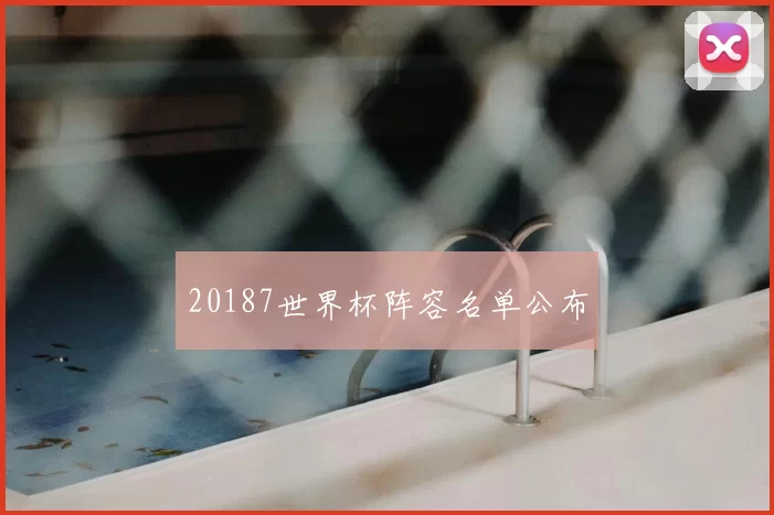 20187世界杯阵容名单公布