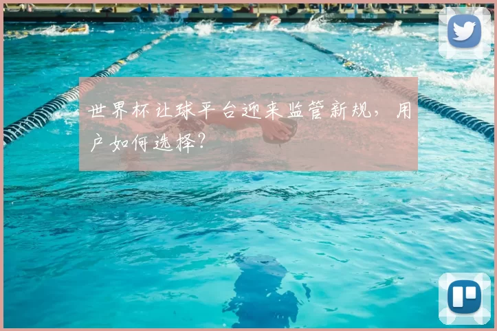 世界杯让球平台迎来监管新规,用户如何选择?